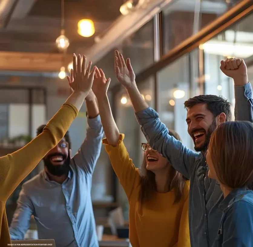 Collaborative co-working lounge atmosphere